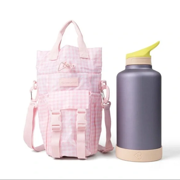 Blogilates Water Bottle Sling - Pink Gingham - Picture 4 of 10
